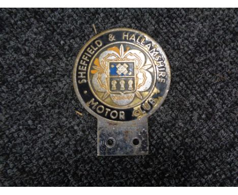 A vintage motor car badge - Sheffield and Hallamshire motorclub 