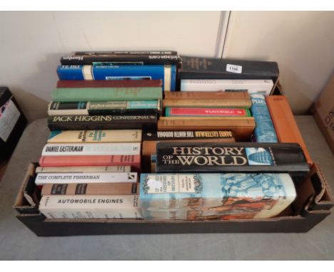 A box of books, Automobile engines, history of the world etc 