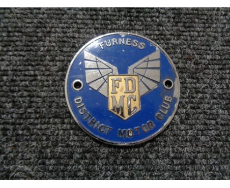A vintage motor car badge - Furness district motor club 