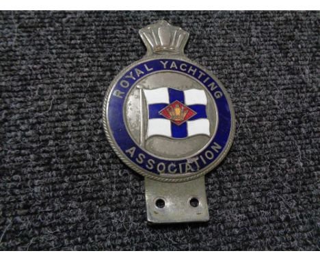 A vintage motor car badge - The Royal Yachting Association 