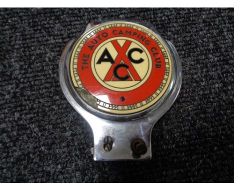 A vintage motor car badge - The Auto camping club 