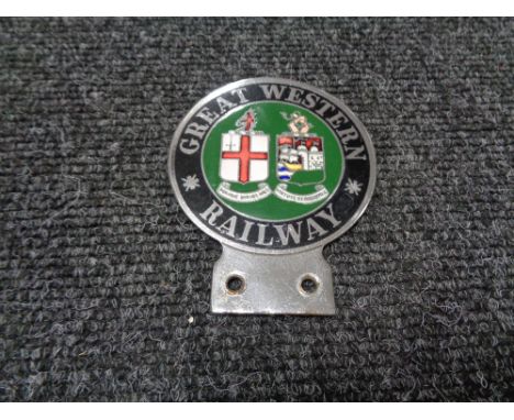 A vintage motor car badge - Great Western Railway 
