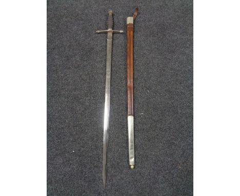 A George V Scottish officer's dress sword by Wilkinson of London named to the Gordon Highlanders, cruciform hilt with wire bo