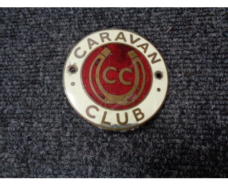 A vintage motor car badge - The Caravan club