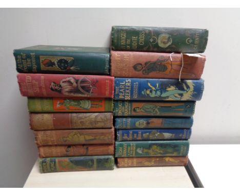 Fifteen early twentieth century illustrated children's adventure books including five first editions by J A Henty, Two First 