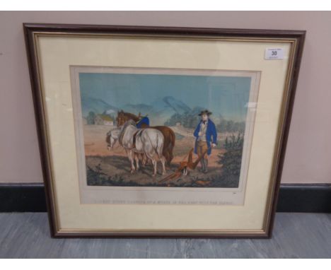 Early Twentieth Century School : Robert Burns Turning Up a Mouse in her Nest with the Plough, lithograph printed in colours, 