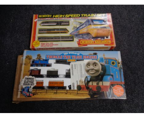 Two Hornby 00 gauge train sets - Thomas the Tank engine and Intercity train 