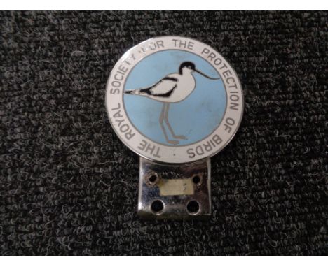 A vintage motor car badge - Royal Society of the Protection of birds 