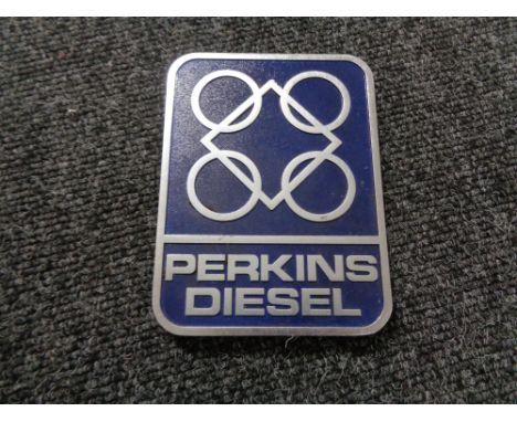 A vintage motor car badge - Perkins diesel 