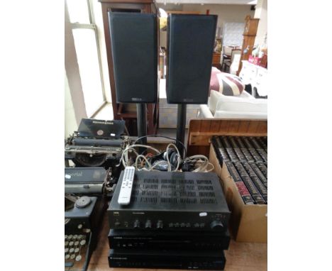 An NAD stereo amplifier 3020A together with a Yamaha Natural Sound Compact disc player CD-S300 and Cambridge Audio tuner AZur