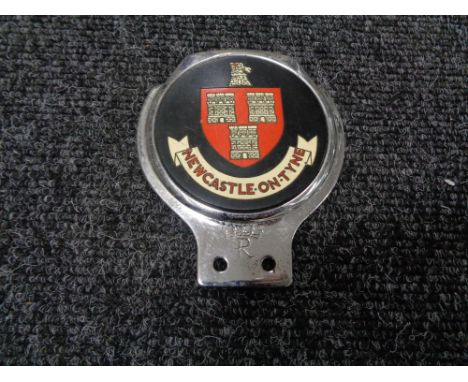 A vintage motor car badge - Newcastle on Tyne 