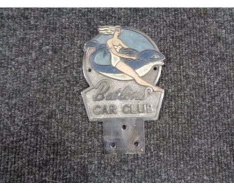 A vintage motor car badge - The Butlins car club 