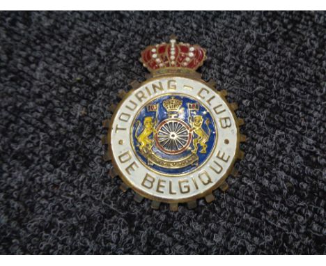 A vintage motor car badge - The Touring club of Belgique 