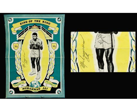 A 1964 Muhamed Ali Promotional Poster Text and photography King Of The Ring Heavyweight Champion of The World, Fighter Of The