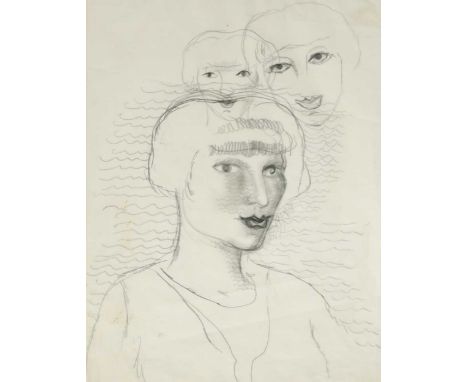 Christopher 'Kit' Wood (1901-1930) Portrait studies of a womanpencil32 x 24cmProvenance:Collection of Elizabeth Dalziel Smith