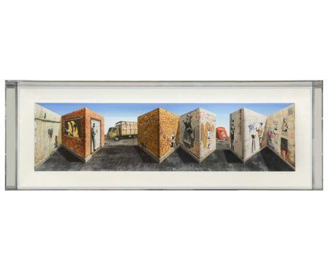 § Patrick Hughes (1939-) Banksisigned 'Patrick Hughes' (lower right); numbered 54/100hand painted 3-D print with archival ink