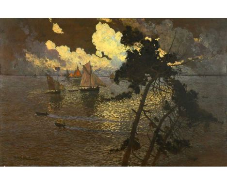 Amédée Marcel-Clément (1873-1950) Storm at Seasigned 'MarcelClément' (lower left); further signed oil on board, unframed60 x 