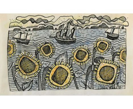 William Black (20th century) Sea Urchinssigned and dated 'William Black 64' (lower right)ink and watercolour, unframed13 x 18