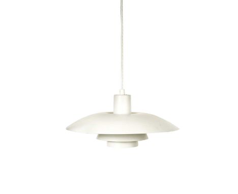 Poul Henningsen for Louis Poulsen, a PH4 pendant light, in white with red diffuser40cm diameter