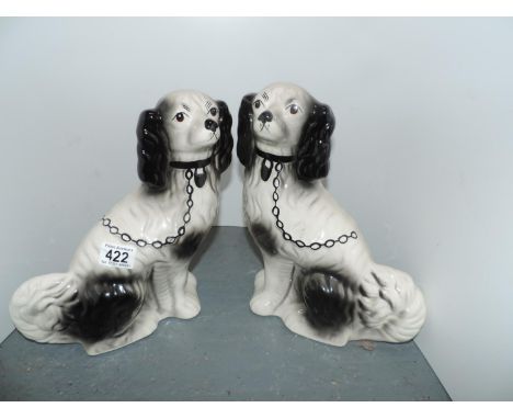 Pair of Ceramic Mantel Dogs 