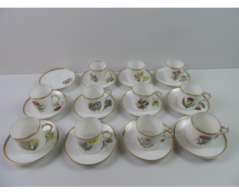 Quantity of Royal Worcester China Coffee Cans 