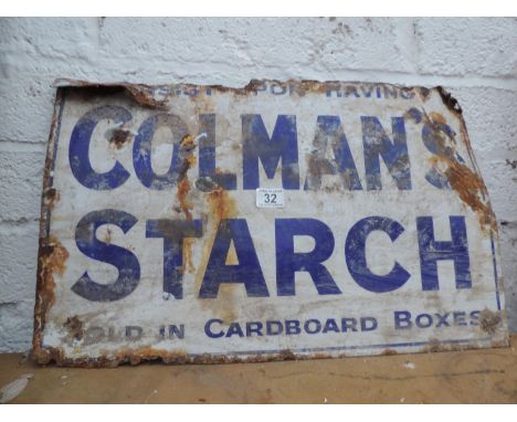 Enamel Sign - Coleman's Starch 