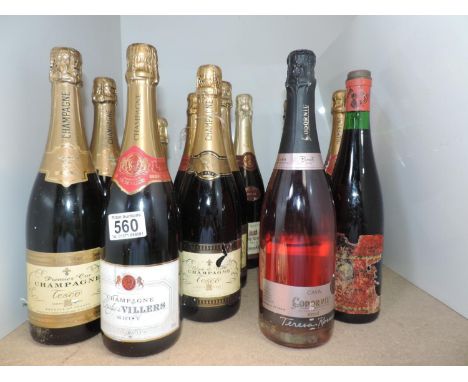 Bottles of Champagne and Sparkling Wine 