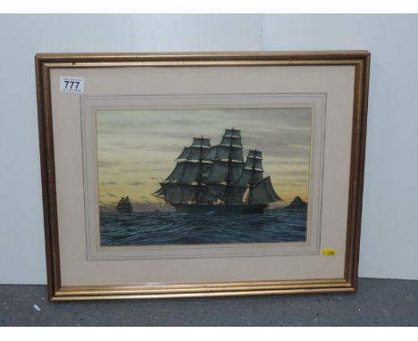 Framed Mark Myers Print - Taeping in the Straits of Sunda 