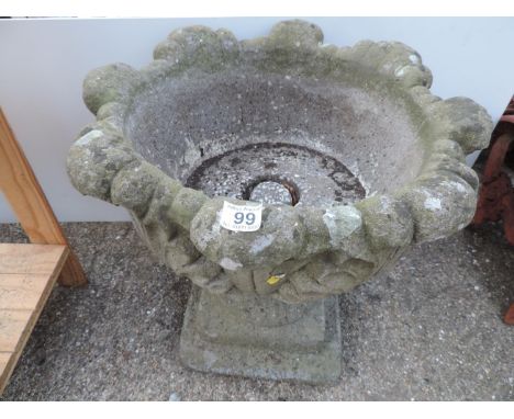 Large Concrete Pedestal Garden Planter 