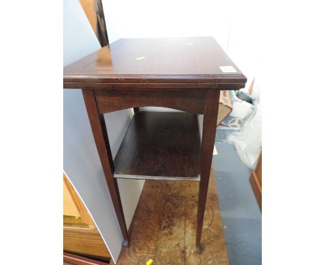 Mahogany Occasional Table with Shelf under 