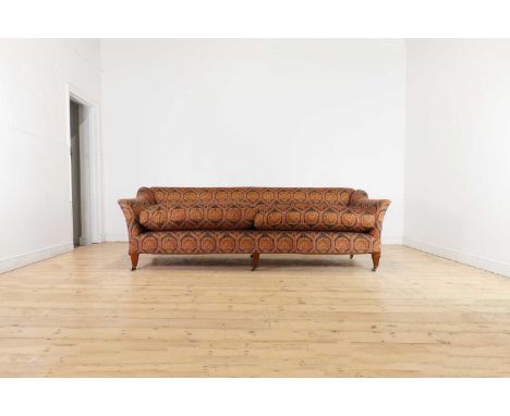 A large 'Drawing Room' sofa by Rose Uniacke,of recent manufacture, upholstered in Robert Kime 'Ottoman Lampas Blue' velvet, r