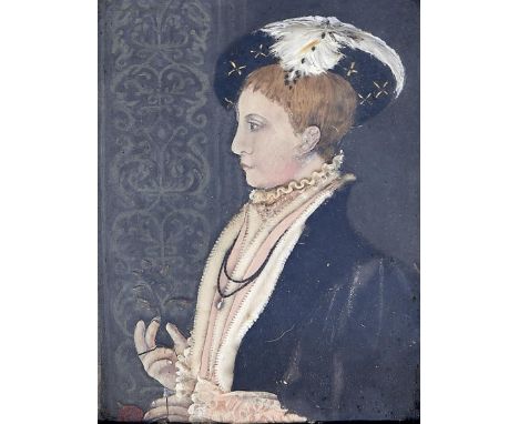 Sophie Louise Munns (Fl. early 20th c) after William Scrots - Portrait of King Edward VI, signed and inscribed on the artist'