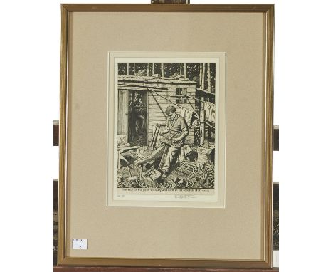 Stanley Anderson CBE, RA (1884-1966) - Chiltern Wood Turners; The Rake Makers, two, wood engravings with margins, both signed