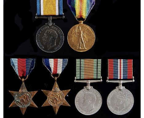 WWI-II attributed group of six, British War Medal, Victory Medal, 1939-1945 Star, France and Germany Star, Defence Medal and 