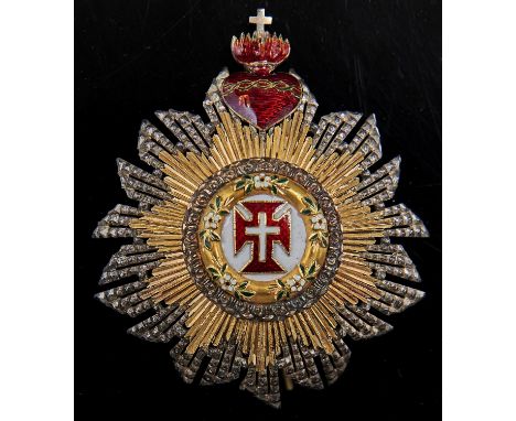 Kingdom of Portugal. Star of the Military Order of Christ, first class, by J A de Costa Lisbon  Small chip on enamel of heart