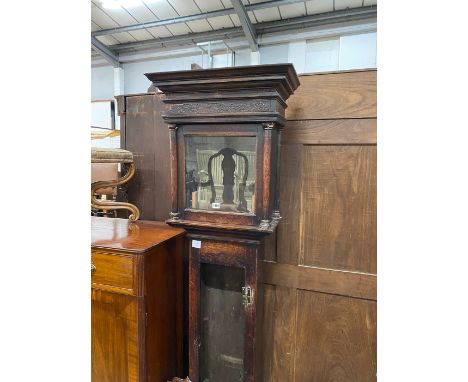 A George III oak 30 hour longcase clock, marked Rich. Street, Bridgenorth, height 212cm