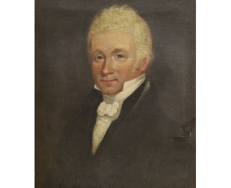 Early 19th century English School, oil on canvas, Portrait of a gentleman, 34 x 29cm
