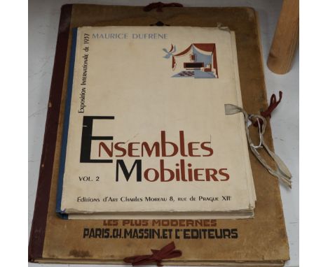 Art Deco furniture and architectural interest- Two Portfolios of Photographs, Maurice Dufrene Ensemble Mobiliers vol. 2 Expos