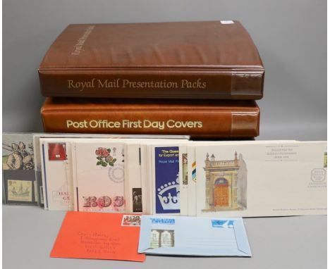 Four albums of Royal Mail and Post Office First Day Covers and other QEII stamps and covers