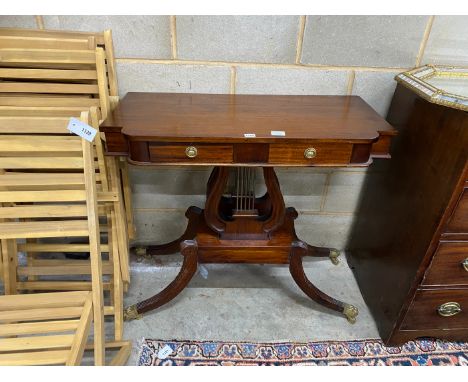 A reproduction Regency style console table, width 90cm, depth 44cm, height 84cm
