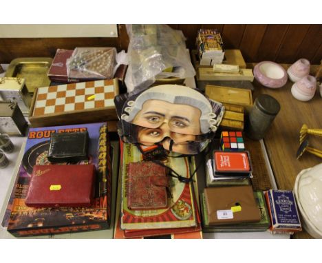 A large quantity of various games, cribbage boards, children's building blocks, playing cards, solitaire board etc. 