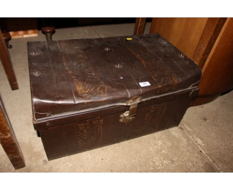 A tin trunk