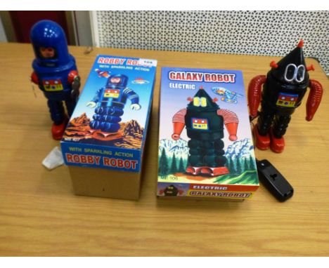 BOXED ROBBY ROBOT AND BOXED GALAXY ROBOT