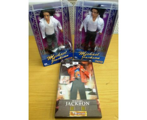 2 MICHAEL JACKSON DOLLS AND A MICHAEL JACKSON OUTFIT