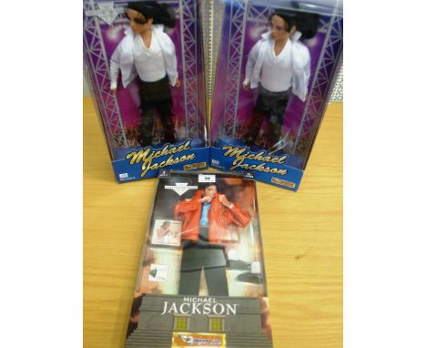 2 MICHAEL JACKSON DOLLS AND A MICHAEL JACKSON OUTFIT
