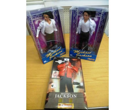 2 MICHAEL JACKSON DOLLS AND A MICHAEL JACKSON OUTFIT