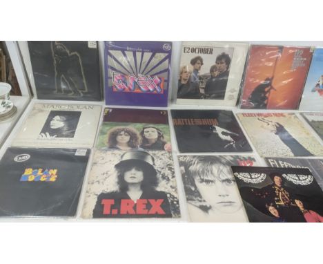A collection of 19 classic rock LPs to include T Rex, U2, The Jimi Hendrix Experience, The Clash, Fleetwood Mac, Eric Clapton