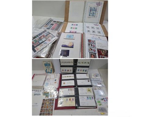 A quantity of late 20th Century First Day covers to include Royal Family commemorative examples, loose franked stamps and env