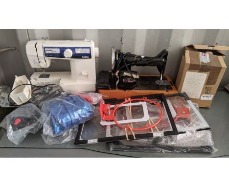 A mixed lot to include two sewing machines, various inflatables and basketball hoopsLocation: If there is no condition report