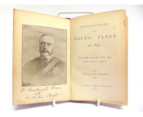 [HISTORY]  Don, William Gerard. Reminiscences of the Baltic Fleet of 1855, privately printed, Edwards, Brechin, 1894, origina